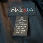 Style & Co  Black Leather Jacket Photo 3