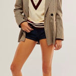 BLANK NYC  Show Business Blazer Brown Tan Plaid Oversized Size Small Photo 0