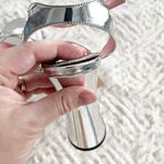 PIFERI Miranda Crisscross Mirror Platform Sandals In Silver Size 9 Photo 8