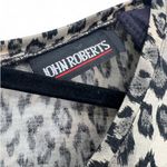 Vintage 90's Wide Leg One Piece Jumpsuit Outfit Animal Print Belted Womens M 30" Black Size M Photo 3