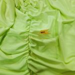 Good American  Satin Ruched Tube Maxi Dress in Electric Lime002 4XL Photo 11