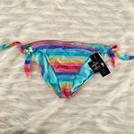 California Waves Pastel Rainbow Stripes Glitter Tie Sides Bikini Bottoms Sz XL Photo 39
