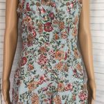 Turquoise Floral Dress, Size 3/4 Blue Photo 0