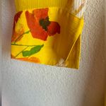 Chico's Yellow Floral 100% Silk Belted Button Up Tunic Blouse 2 L 12 Photo 5