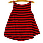 Kate Spade Saturday Red & Black Stripped Hi Low Tank Stretch Classic Size Small Photo 1
