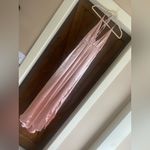 SheIn Women’s Light Pink Halter Top V Neck Maxi Dress Size Small Photo 0