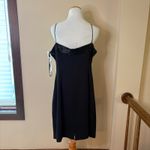 Jones New York  NWT Square Neck Beaded Black Dress Party Formal ‎ Size 16 Photo 3