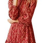 XIX Palms Nairobi Terrace Rust Gold Mini Dress Size Large Red Photo 0