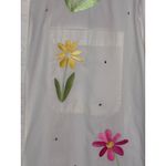 Vintage The Quacker Factory Womens Button Up Top Size 1X Embroidered Floral Bees White Photo 3