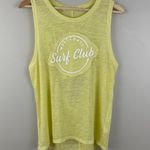 Free People Yellow Burnout Martine Surf-Club Patch Muscle Tee Tank Top Photo 0