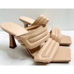 Abound  Sandals Size 4 Qarly Heeled Tan Square Toe Slip On Heels Photo 1