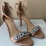 Jessica Simpson  tan strappy jeweled heels size 7.5 Photo 0