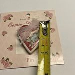 NWT Papel Giftware Brooch Pin Pink / White Heart with Ribbon Photo 3