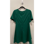 Lulus Green Tie-Front Ruffled Skater Mini Dress Photo 4