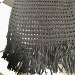 Scotch & Soda Maison Scotch Crochet Open Knit Fringe Sweater Swim Cover Up Black Photo 4