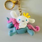 CINNAMOROLL Keychain Keyring Key Fob Holder Bag Charm Accessories White Photo 1