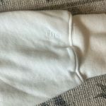 Aritzia Tna AIRYAF Fleece Cropped Quarter Zip Cropped White Sweatshirt Medium Photo 2
