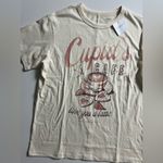 American Eagle NWT  Graphic Tee, Cream, Size S Photo 3