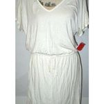NWT New Josie by Natori Small S White Womens Cover up Dress Mesh Back Tie Soft Photo 0