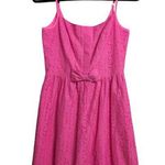 Lilly Pulitzer Antonia Dress Fiesta Pink Daisy Lane Lace Bow Sundress Size 2 Photo 0