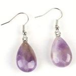 Amethyst  Natural Stone Gemstone Handmade Drop Earrings Photo 0