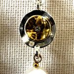 Faux pearl silver gold tone drop earrings Photo 8