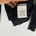 Good Luck Gem  Black Strappy Long Sleeve V-Neck‎ Blouse NWT Size L Photo 6