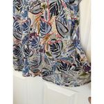 C&C California  | 100% Linen Top Cap Sleeve Asymmetrical Hem Botanical Sz Large Photo 4