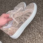 Lola Cruz Palm Frond Cut Out Sneakers with gems for sparkle woman size 39 or 8.5 Pink Photo 4