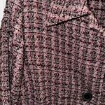 Maggie Barnes Plus Vintage Purple Pink Plaid Button Up Jacket 1X Photo 5