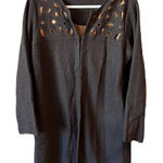 Soft Surroundings  100% Wool Cape Coat Gold‎ Satin Lining Cut Out Pattern … Photo 0