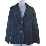 Gap Velvet Black Blazer Notch Collar Pockets 4 Photo 0