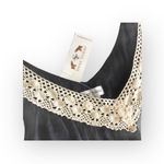 new Shay Todd ❃ Handkerchief Hem Crochet Beach Dress Swim Cover ❃ Black Ivory ❃ Size L Photo 6