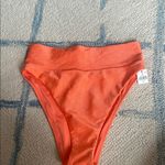 Aerie  Ultra High rise Orange Ribbed bathing suit bottoms Photo 4