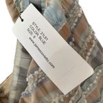James Coviello NWTs Vintage Plaid Bow Front Pockets dress size 8 Tan Blue Green Photo 4