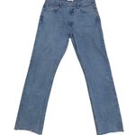 AGOLDE Light Wash Cherie High Rise Straight Frayed Hem Leg Denim Jeans Photo 0