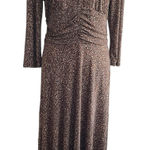 Robbie Bee VTG  Maxi Dress Women 10 High Ruched Waist Ditsy Print Modest Retro‎ Photo 0