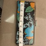 Clutch Black and Orange Floral Clutch with Retro Design Photo 4