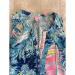 Lilly Pulitzer ‎ Essie Dress Sparkling Blue Hey Bay Bay Sailboat Print Women's XS Photo 3