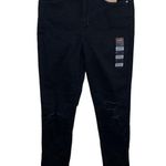 Levi's Levi’s 721 solid black distressed high rise skinny jeans size 27 Photo 1