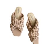 Bamboo  Beige Woven Braided Slide Sandals Size 6.5 NEW NWOB Photo 4