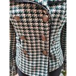 JOUJOU Women's White & Green Polyester Double Breasted Long Sleeve Coat Size XS Photo 2