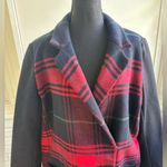 Gap Buffalo Plaid Wool Blend Long Pea Coat Photo 2