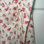 ZARA  NWT Floral Ruched Midi Dress Small Sweetheart Neck Button Smocked Back Photo 2