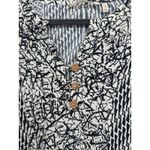 Soft Surroundings Raven Shift Dress Size 1X Rayon Raven Henley Button Abstract Photo 5