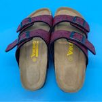 Viking Austin Two Strap Embossed Floral Sandal Burgundy Size 36/5 US NWOT Red Photo 6