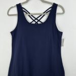 Talbots T by  Womens Dress Size L Navy Blue Sleeveless Tank‎ Bodycon Athletic NWT Photo 1