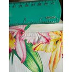 Tommy Bahama Tropical Floral M Rash Guard Long Sleeve Zip Pink Yellow Blue Green Photo 4