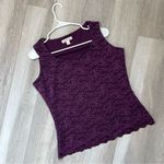 Coldwater Creek Lace Sleeveless Tank Top Purple (small) whimsigoth goth witchy Photo 0