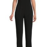 Black Halo Zita Black Bow Slim Leg Sleeveless Evening Jumpsuit Size 0 Photo 0